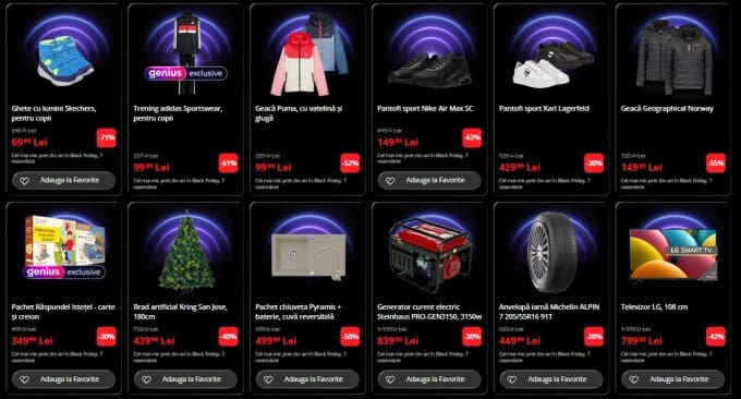 black friday 2025 - catalog emag 5 noiembrie