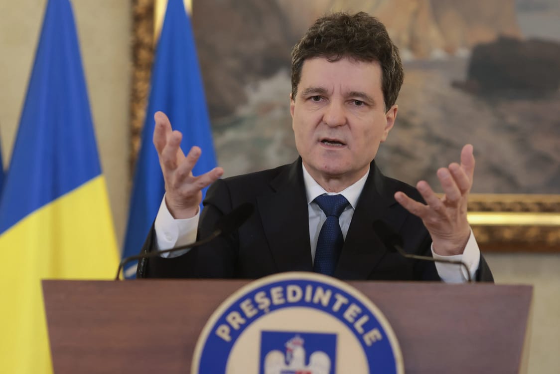 Președintele Nicușor Dan, la conferința de presă/FOTO: Inquam photos/ George Călin