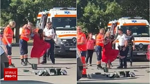 O șoferiță cu o alcoolemie amețitoare a produs un accident în care a rănit o femeie și doi copii. A fost încătușată pe loc