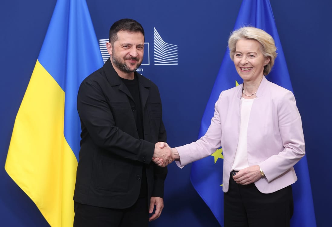 Volodimir Zelenski și președinta CE, Ursula von der Leyen/FOTO: Profimedia