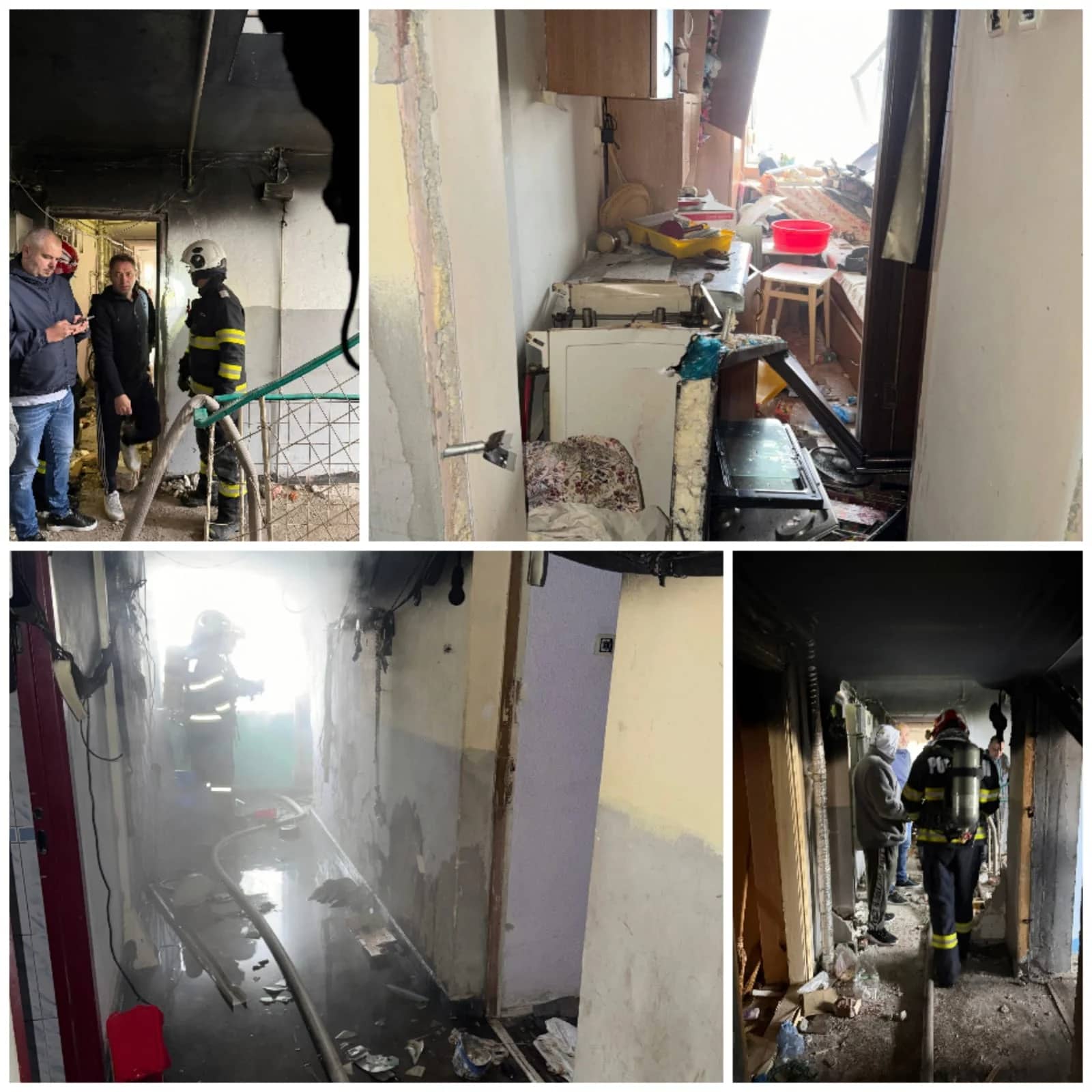 Suflul exploziei a distrus mai multe locuințe FOTO: Primăria Balș