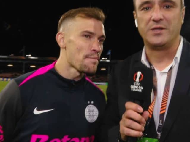 Darius Olaru l-a imitat pe Gigi Becali, după victoria din Olanda: a rostit cuvintele și a plecat de la microfon
