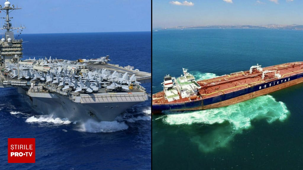 Un portavion nuclear al SUA s-a ciocnit cu un vapor de marfă sub pavilion panamez, în Marea Mediterană