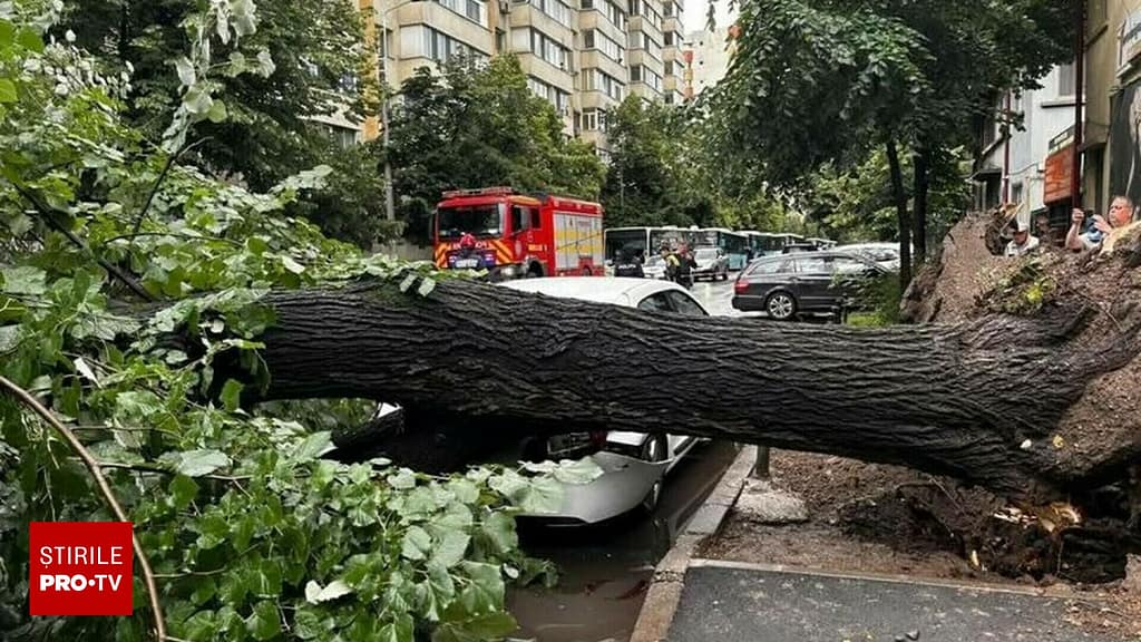 Bilanțul dezastrului din București. ISU a avut peste 300 de intervenții, 163 de mașini avariate și o persoană rănită