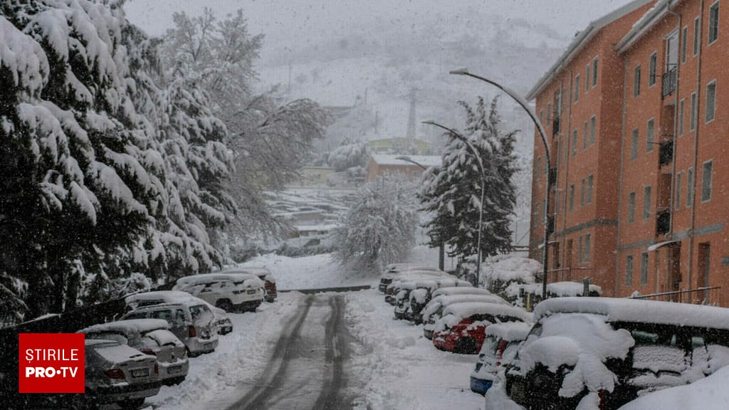 Italia, lovită de un val de frig sever. Temperaturile au ajuns până la -23 de grade și mai multe școli au fost închise
