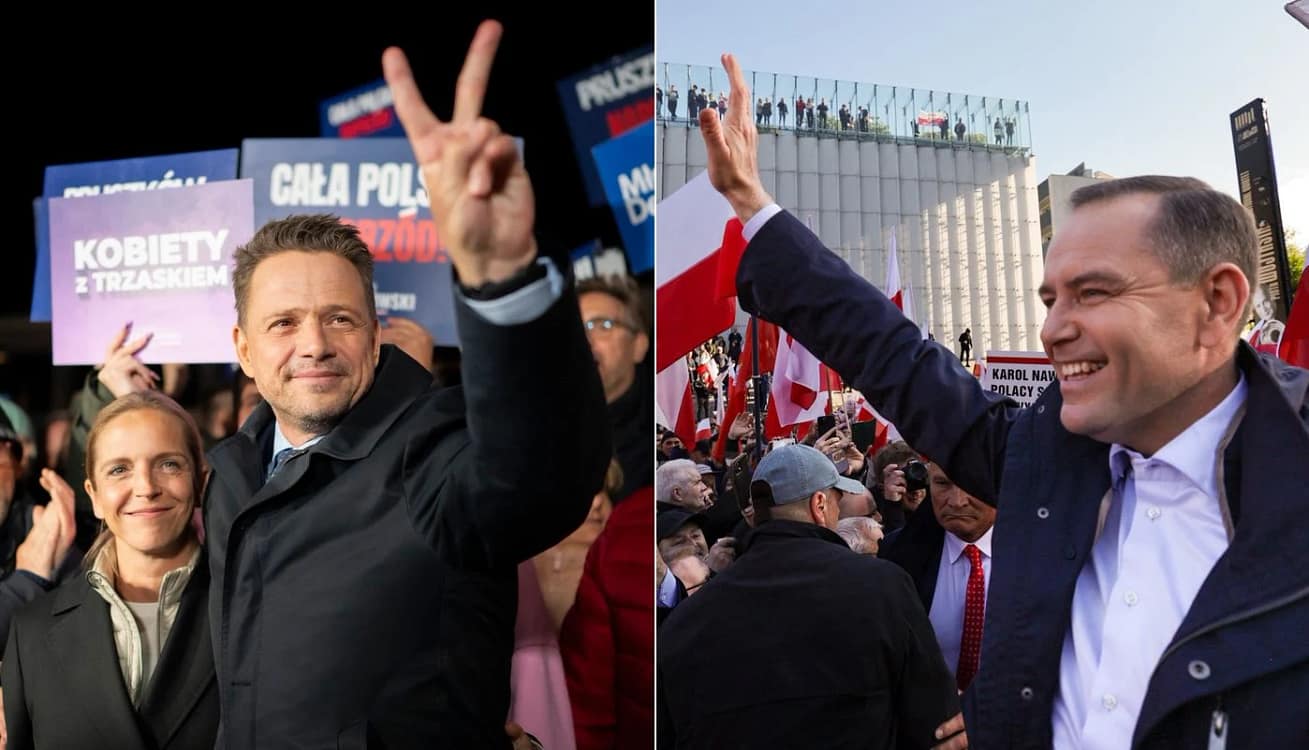  Rafał Trzaskowski și Karol Nawrocki se vor confrunta în turul doi al prezidențialelor din Polonia