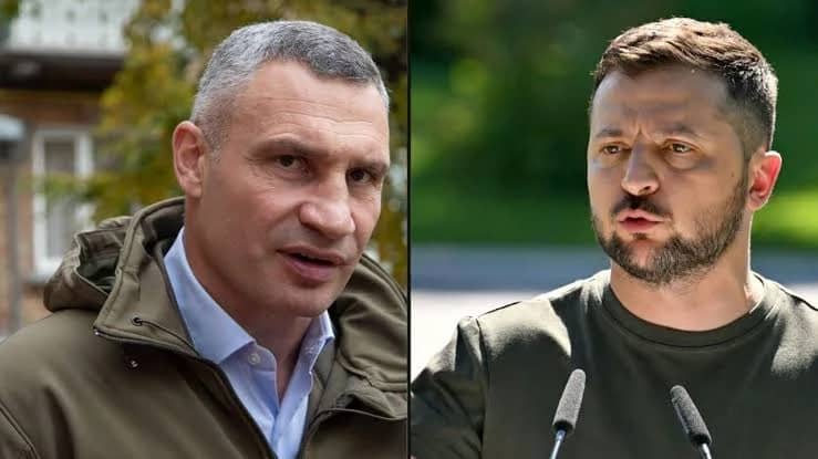 Primarul Kievului, Vitali Kliciko și președintele Ucrainei, Volodimir Zelenski/ FOTO:X