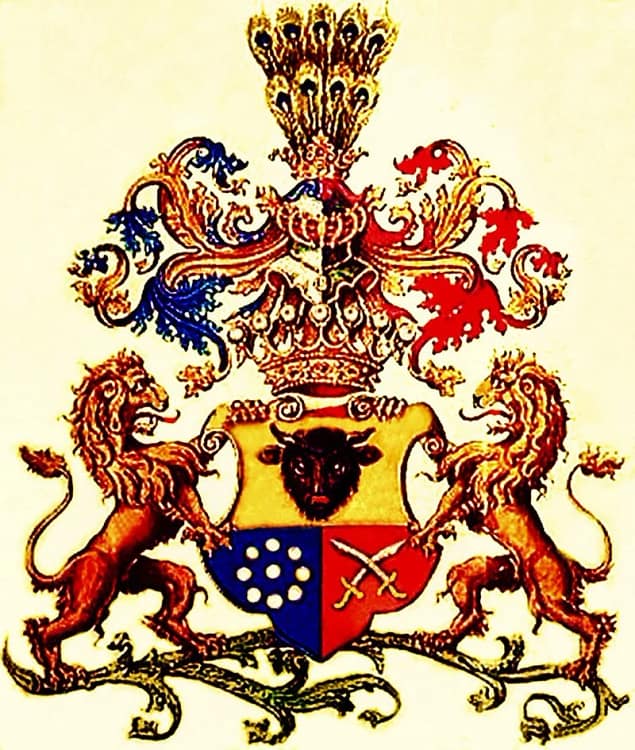 Stema baronilor Hurmuzaki din 1881. FOTO Wikipedia