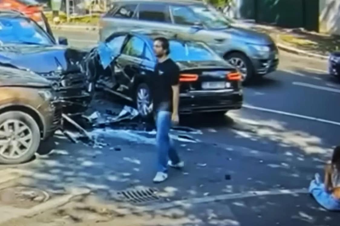 Toto Dumitrescu, autorul unui accident grav in București. FOTO: captura video