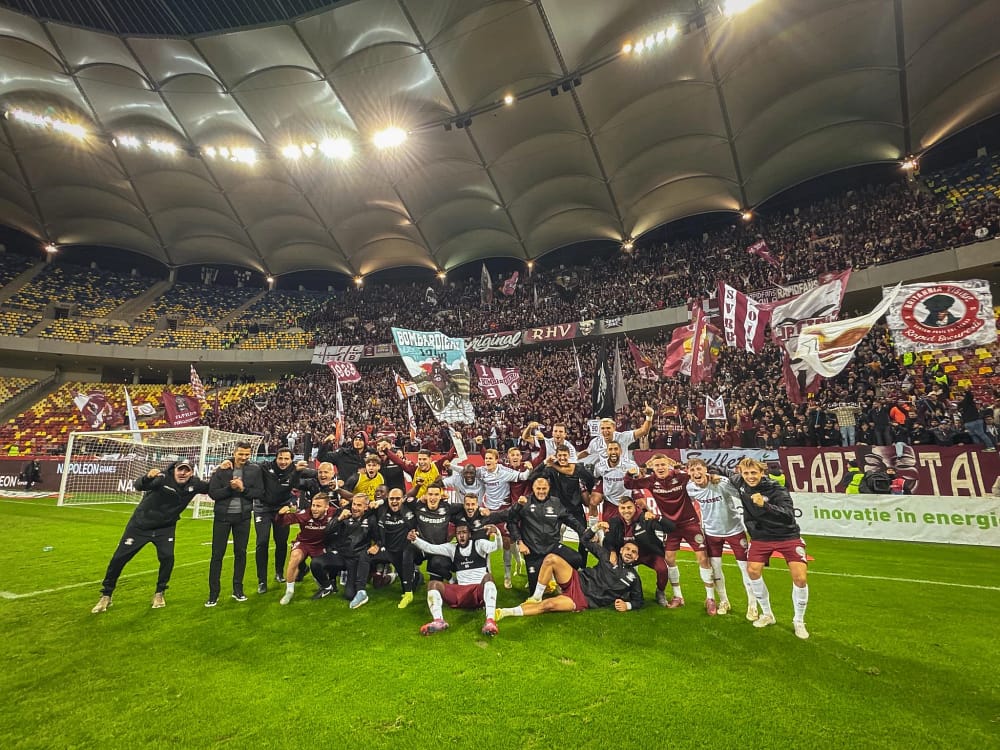 Bucurie totală a giuleștenilor pe Arena Națională. Foto Facebook Rapid 1923