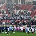 Scandal politic declanșat de un banner afișat la meciul dintre Maccabi Haifa și Rakow: „Criminali din 1939”