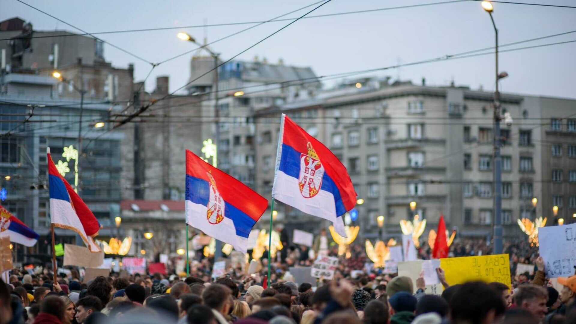 protest in serbia