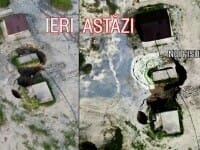 Craterul de la Praid continuă să se mărească. Ce se vede din aer deasupra salinei