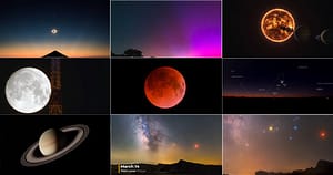 Spectacole cerești impresionante în 2025. Parada rară a planetelor, aurore boreale, Luna Sângerie și alte eclipse
