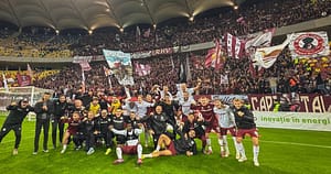Portarul Aioani le-a scos peri albi dinamoviștilor. Rapid s-a impus într-un derby spectaculos