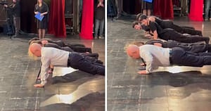 Emil Boc a făcut flotări alături de sportivi de performanță. Câte a reușit să execute