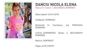 Fetiță de 9 ani dispărută din București! Poliția cere ajutorul urgent al cetățenilor