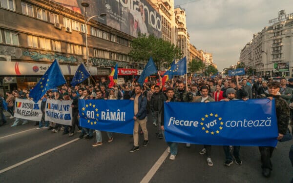 Miting proeuropean în Bucureşti