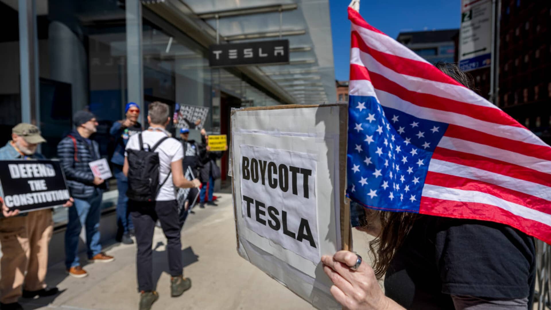protest anti tesla