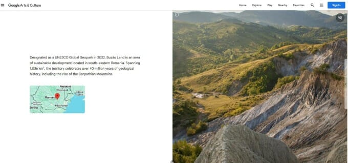 Ţinutul Buzăului, prima regiune din România inclusă pe platforma Google Arts & Culture
