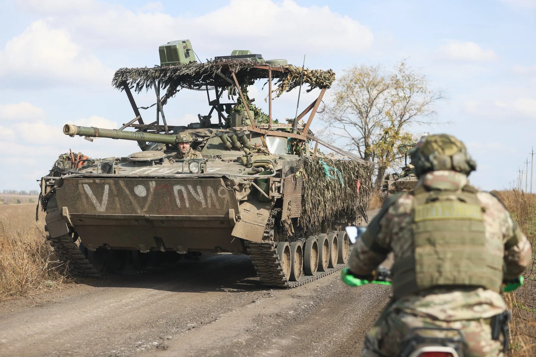 Soldați ruși pe frontul din Donețk foto profimedia